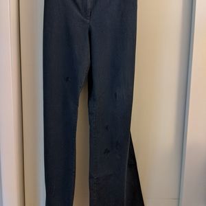 Blue pinstripe work trousers